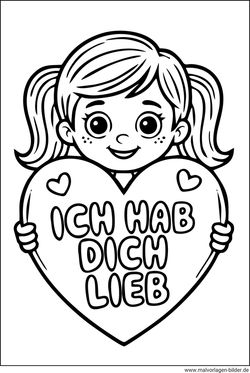 Ich hab dich lieb Vorlage zum Ausdrucken