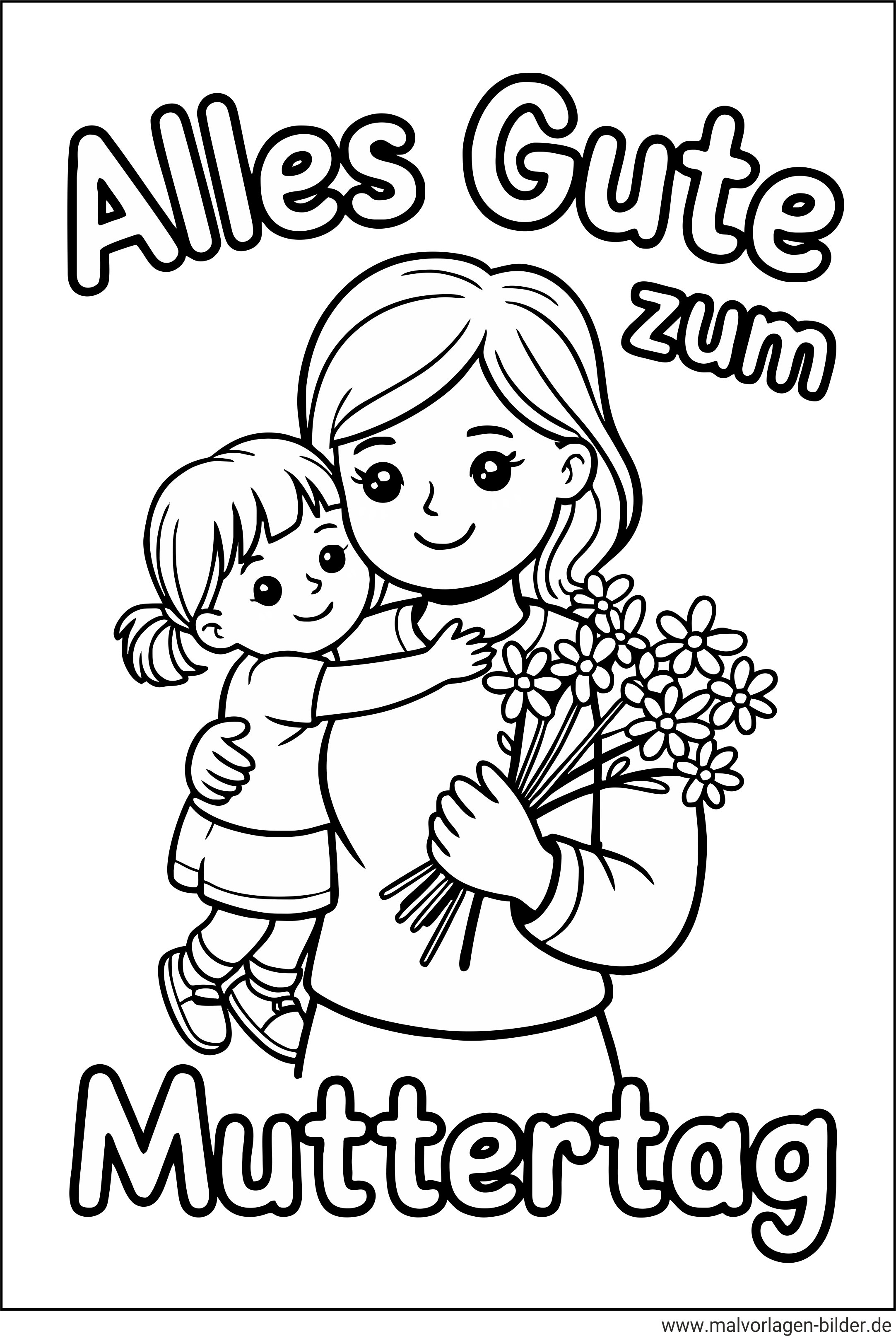 Malvorlage Alles Gute zum Muttertag