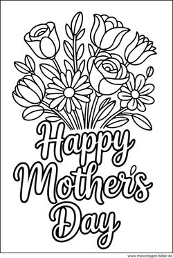 Mothers Say Ausmalbild drucken und ausmalen