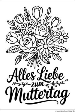 Muttertag Blumenstrauß PDF gratis download