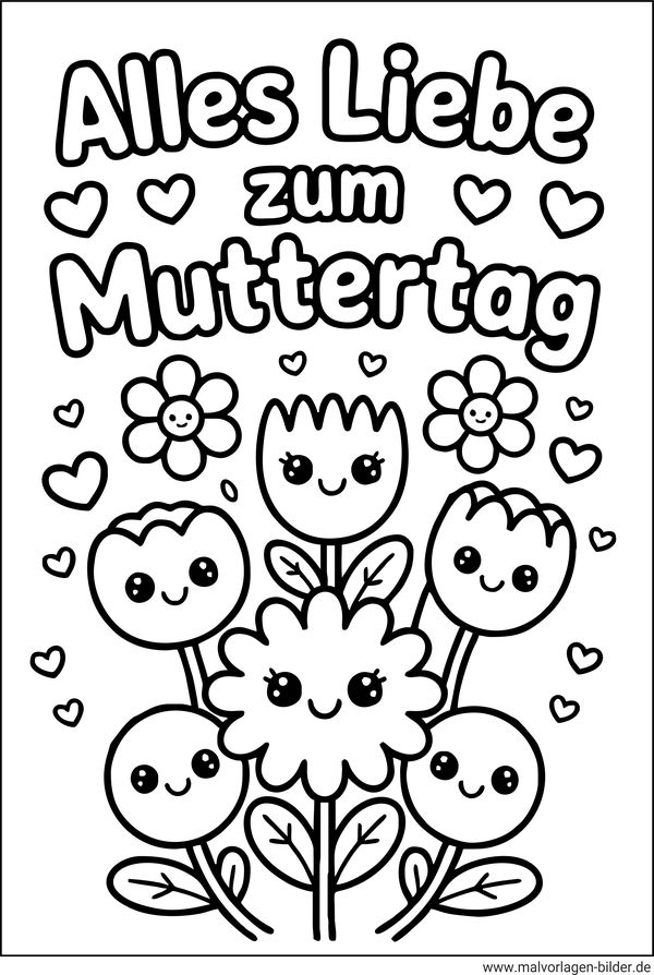 Muttertag Vorlage zum Ausdrucken