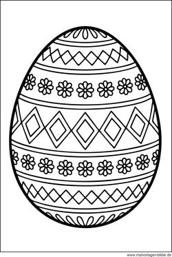Ausmalbild Osterei kostenlos ausdrucken und bunt ausmalen