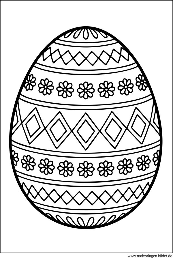 Ausmalbild Osterei zum Ausmalen