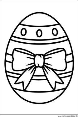 Gratis Ausmalbild Osterei Schleife