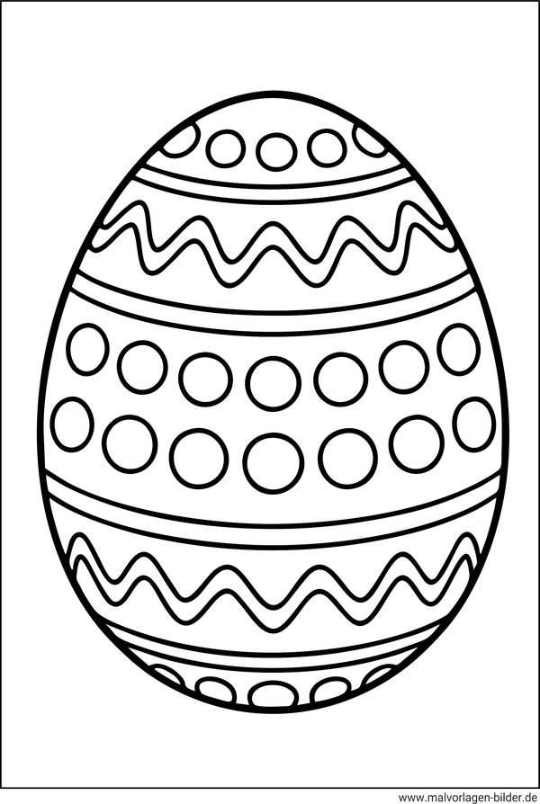 Osterei Ausmalbild für Kinder
