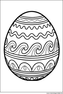 Osterei Muster Ausmalbild drucken und malen