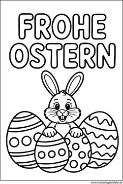Frohe Ostern Bild zum Ausdrucken
