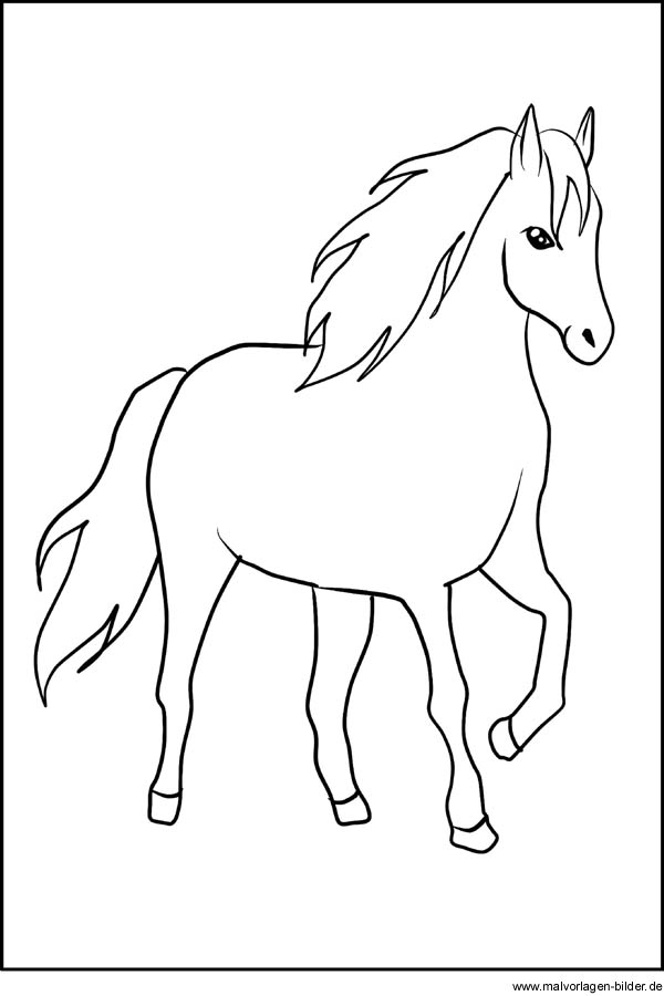 Pferd - Window Color Vorlage