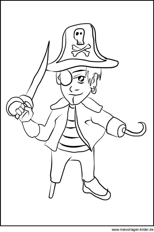 Zeichnung von einem Piraten
