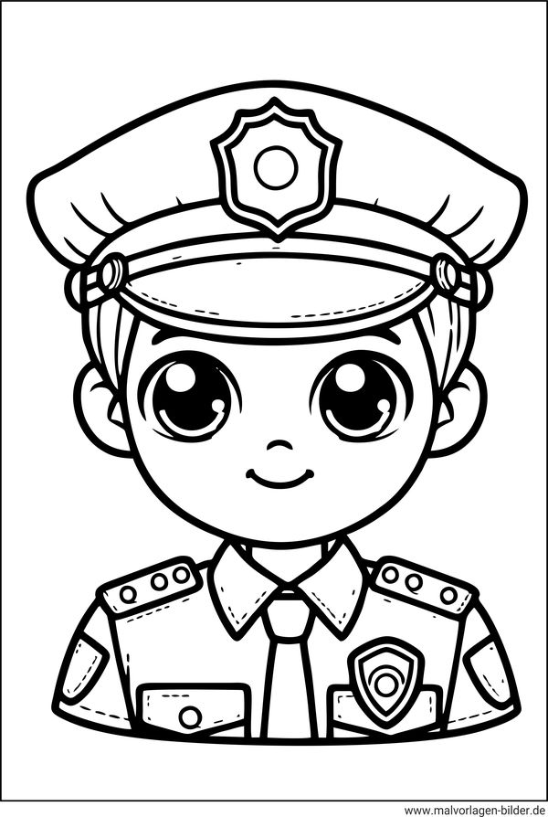Polizei Malvorlage zum Ausmalen