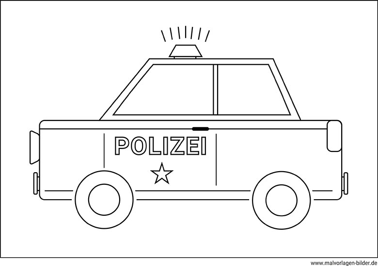 Polizeiauto Ausmalbilder zum Ausdrucken