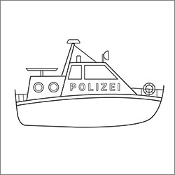 Polizeischiff Ausmalbilder