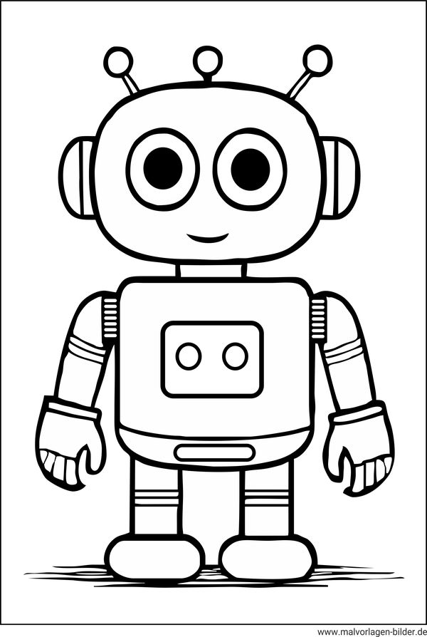 Blechroboter Ausmalbild