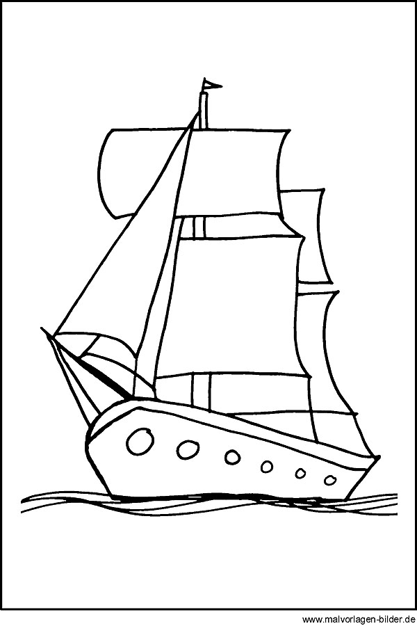 Malvorlage Segelschiff