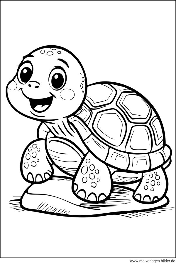 lustige Schildkröte Ausmalbild