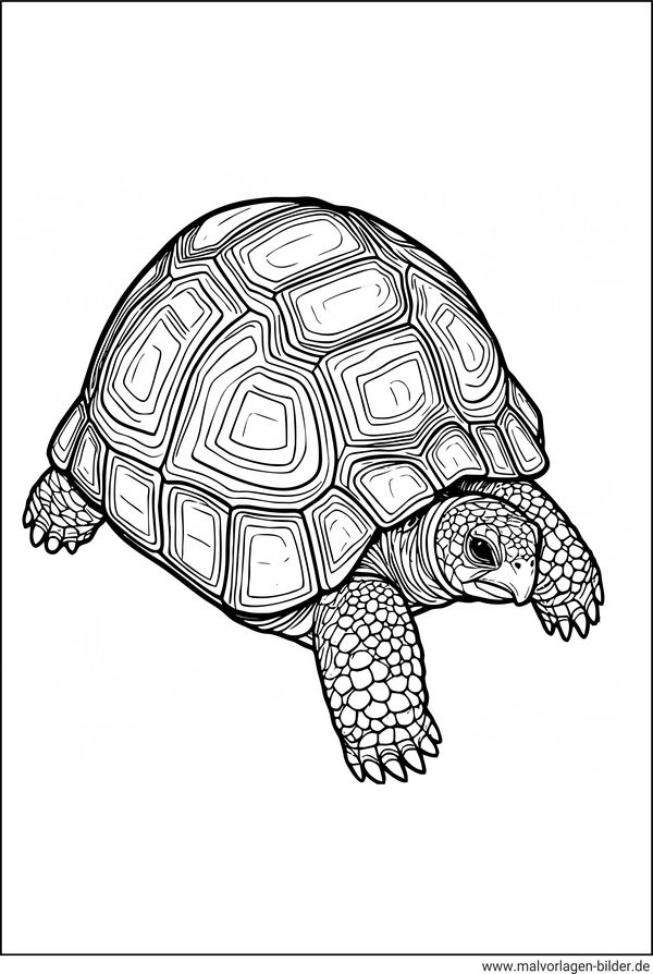 Schildkröte Ausmalbild für Erwachsene