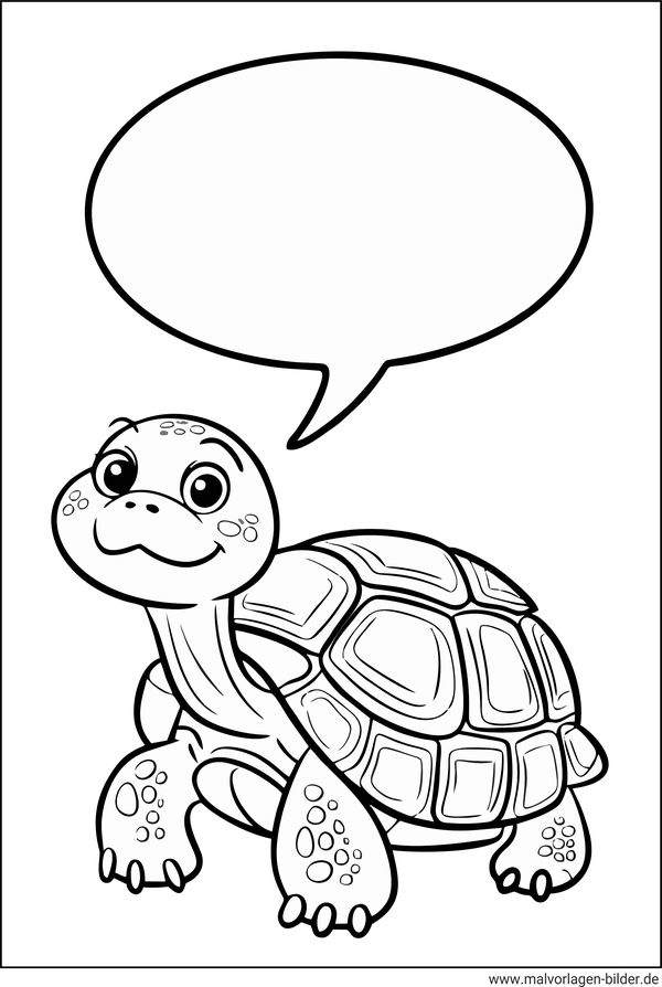 Schildkröte mit Sprechblase