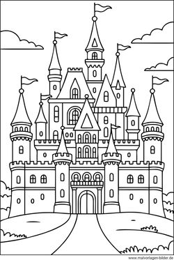 Schloss PDF Ausmalbild-kostenlos-herunterladen