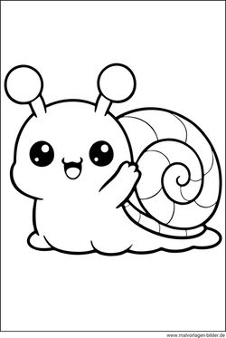 Babyschnecke Ausmalbild für Kinder