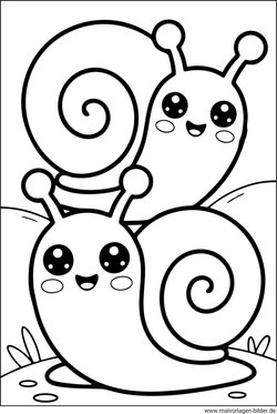 Schnecken Ausmalbild ab 3 Jahre ausmalen