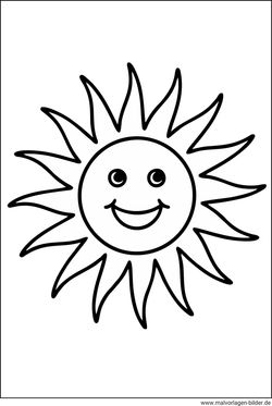 Sonne Malbild ab 3 Jahren