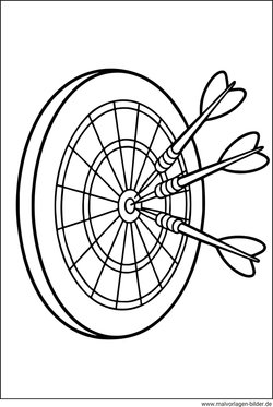 Dartscheibe Ausmalbild