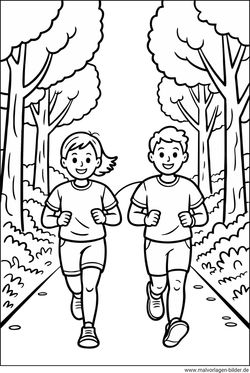 Joggen Sport Malvorlage