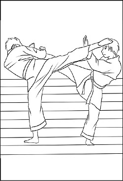 Malvorlage Sport Karate
