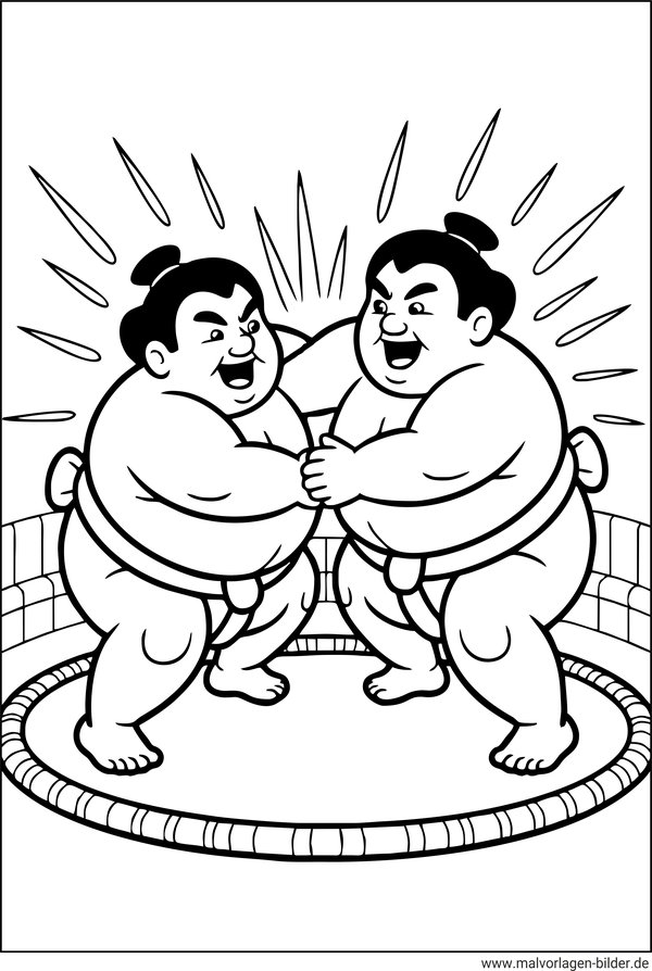 Sumo Ringen Ausmalbild