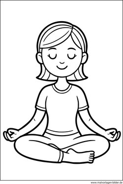 Yoga Malvorlage Meditation