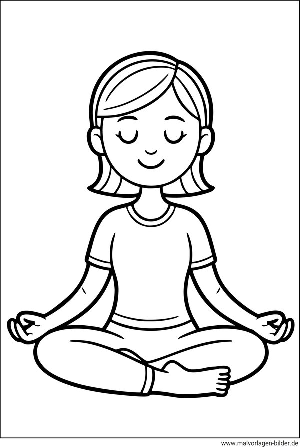 Yoga Malvorlage