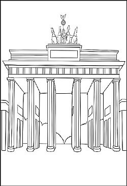 Brandenburger Tor als Malvorlage