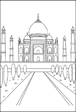 Malvorlage Taj Mahal