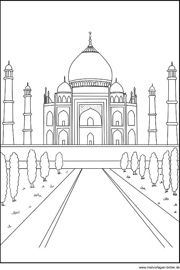 Zeichnung vom Tadsch Mahal