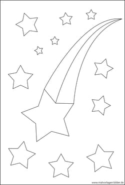 Malvorlagen Sterne Sternschnuppe