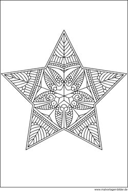 Stern mit Muster PDF-Vorlage download