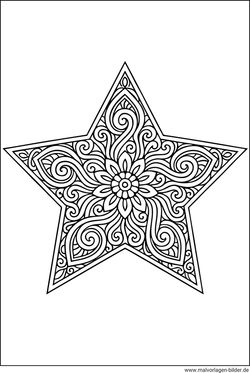 Stern Muster kostenlose Malvorlage Ausdrucken