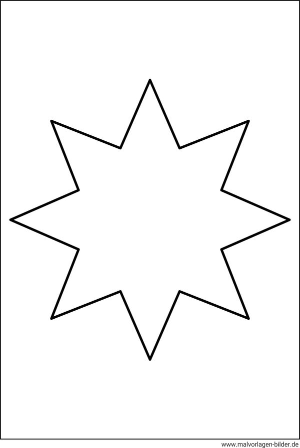 Sternschablone zum Ausdrucken und Basteln