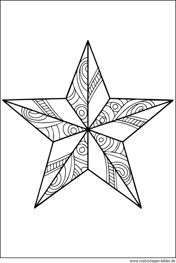 Sternvorlage zum Ausmalen Erwachsene