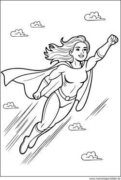 Superheldin Frau Malvorlage
