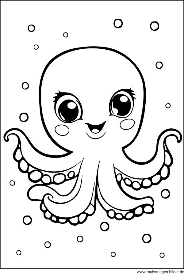 Baby Krake Ausmalbild