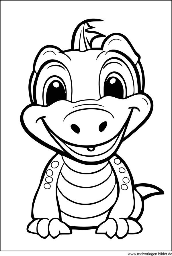 Baby Krokodil Ausmalbild