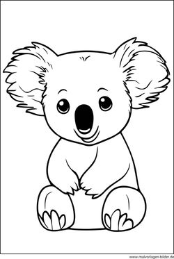 Kleiner Koala Bär Ausmalbild
