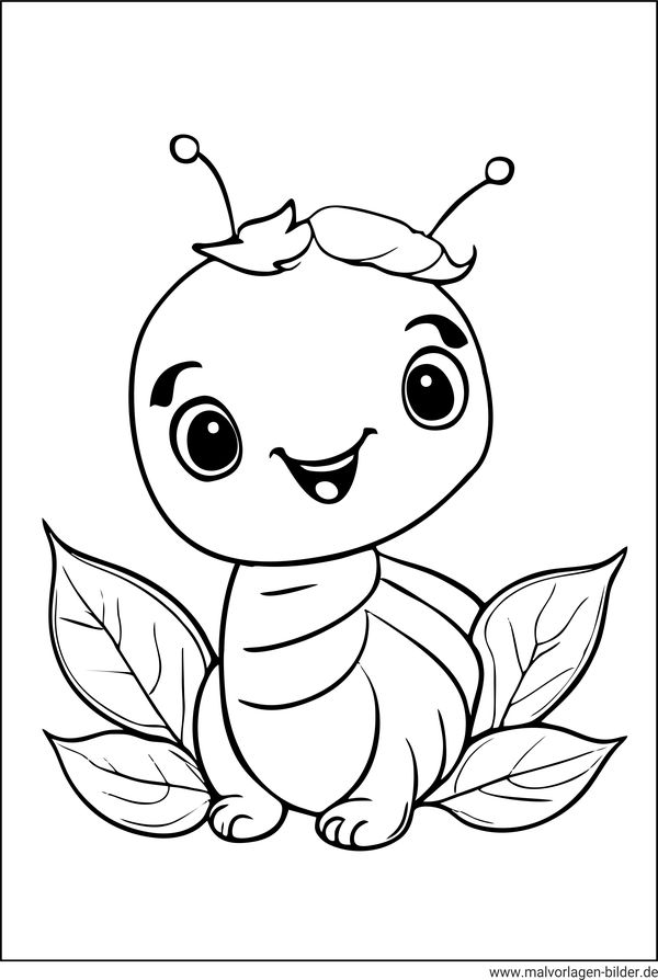 Raupe Tierbaby Ausmalbild