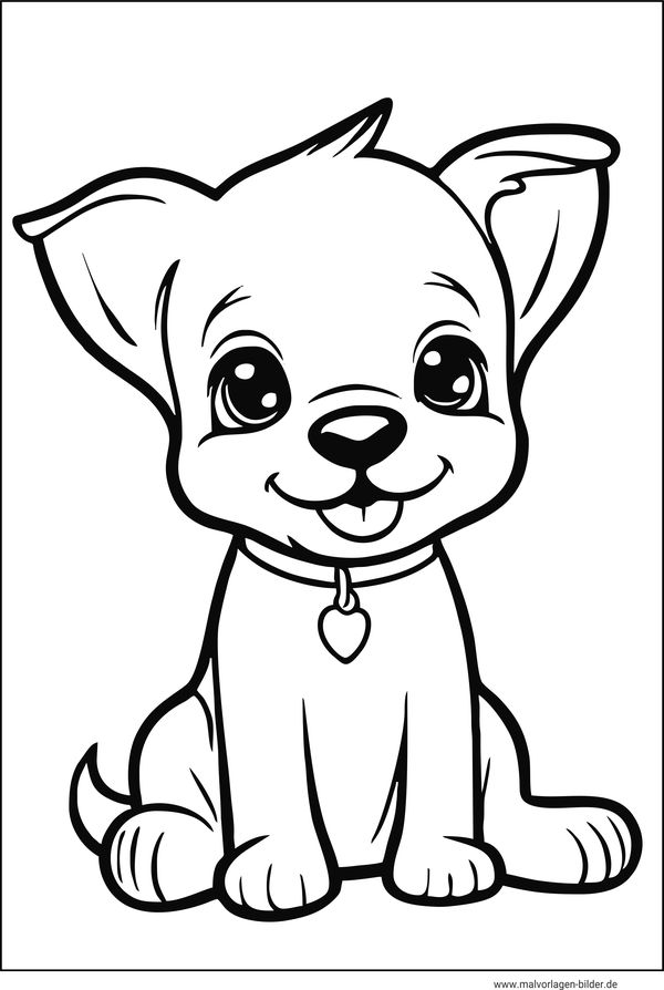 Welpe Hundebaby Ausmalbild
