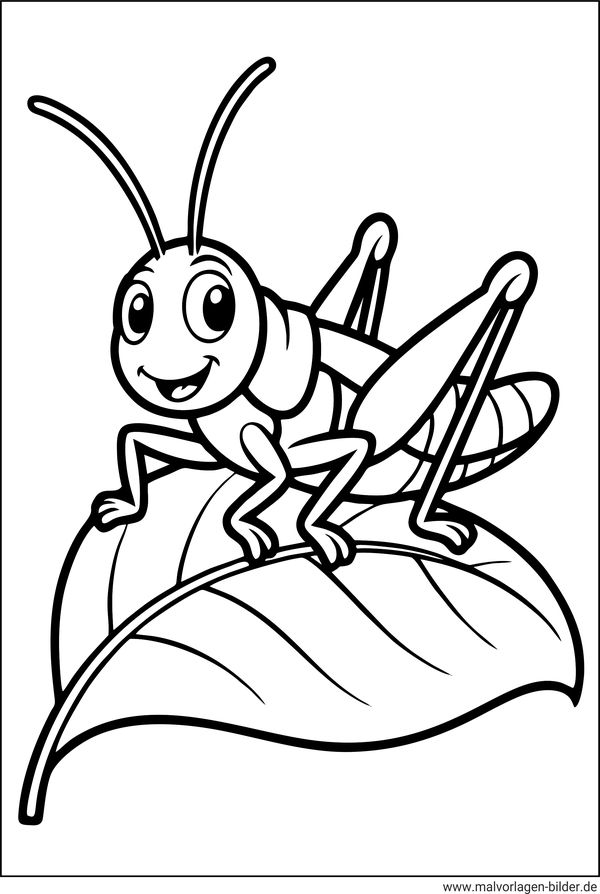 Ausmalbild Grashüpfer