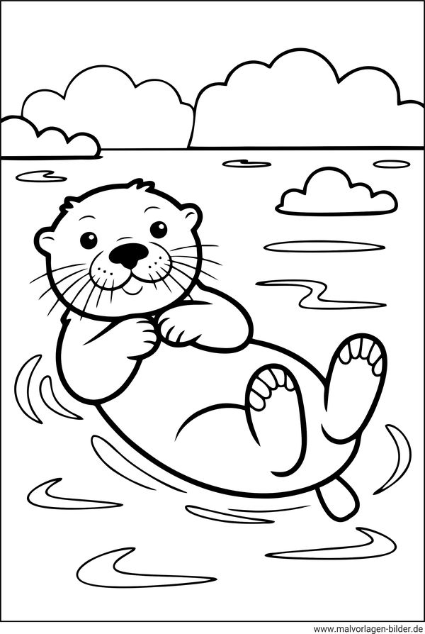 Ausmalbild Seeotter