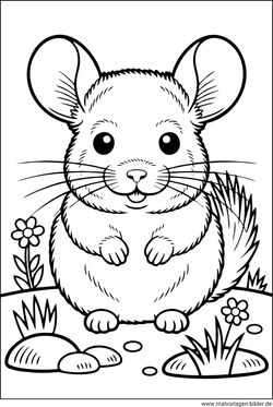 Chinchilla Ausmalbild kostenlos ausdrucken