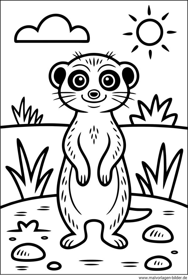 Erdmännchen Ausmalbild