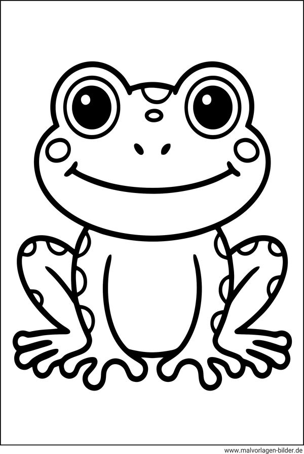 Frosch Ausmalbild für Kinder